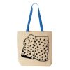 Natural Tote with Contrast-Color Handles Thumbnail
