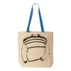 Natural Tote with Contrast-Color Handles Thumbnail
