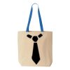 Natural Tote with Contrast-Color Handles Thumbnail