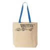 Natural Tote with Contrast-Color Handles Thumbnail