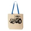 Natural Tote with Contrast-Color Handles Thumbnail
