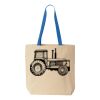 Natural Tote with Contrast-Color Handles Thumbnail