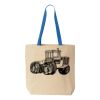 Natural Tote with Contrast-Color Handles Thumbnail