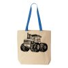 Natural Tote with Contrast-Color Handles Thumbnail
