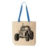 Natural Tote with Contrast-Color Handles Thumbnail