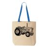 Natural Tote with Contrast-Color Handles Thumbnail