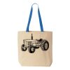 Natural Tote with Contrast-Color Handles Thumbnail