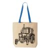 Natural Tote with Contrast-Color Handles Thumbnail