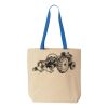 Natural Tote with Contrast-Color Handles Thumbnail