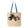 Natural Tote with Contrast-Color Handles Thumbnail