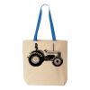 Natural Tote with Contrast-Color Handles Thumbnail