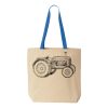 Natural Tote with Contrast-Color Handles Thumbnail