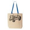 Natural Tote with Contrast-Color Handles Thumbnail