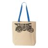 Natural Tote with Contrast-Color Handles Thumbnail