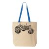 Natural Tote with Contrast-Color Handles Thumbnail