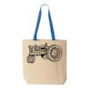 Natural Tote with Contrast-Color Handles Thumbnail