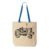 Natural Tote with Contrast-Color Handles Thumbnail