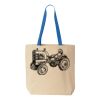 Natural Tote with Contrast-Color Handles Thumbnail