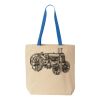 Natural Tote with Contrast-Color Handles Thumbnail
