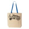 Natural Tote with Contrast-Color Handles Thumbnail