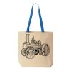Natural Tote with Contrast-Color Handles Thumbnail