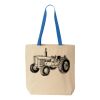 Natural Tote with Contrast-Color Handles Thumbnail