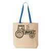 Natural Tote with Contrast-Color Handles Thumbnail