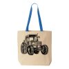 Natural Tote with Contrast-Color Handles Thumbnail