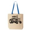 Natural Tote with Contrast-Color Handles Thumbnail