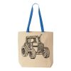 Natural Tote with Contrast-Color Handles Thumbnail