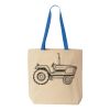 Natural Tote with Contrast-Color Handles Thumbnail