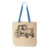 Natural Tote with Contrast-Color Handles Thumbnail