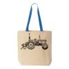 Natural Tote with Contrast-Color Handles Thumbnail