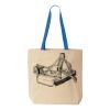Natural Tote with Contrast-Color Handles Thumbnail