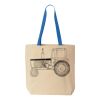 Natural Tote with Contrast-Color Handles Thumbnail