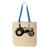 Natural Tote with Contrast-Color Handles Thumbnail