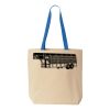 Natural Tote with Contrast-Color Handles Thumbnail