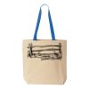 Natural Tote with Contrast-Color Handles Thumbnail