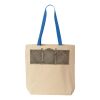 Natural Tote with Contrast-Color Handles Thumbnail