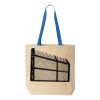 Natural Tote with Contrast-Color Handles Thumbnail
