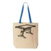 Natural Tote with Contrast-Color Handles Thumbnail