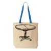 Natural Tote with Contrast-Color Handles Thumbnail