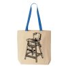 Natural Tote with Contrast-Color Handles Thumbnail