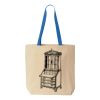 Natural Tote with Contrast-Color Handles Thumbnail