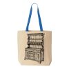 Natural Tote with Contrast-Color Handles Thumbnail