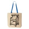 Natural Tote with Contrast-Color Handles Thumbnail