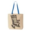 Natural Tote with Contrast-Color Handles Thumbnail