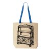 Natural Tote with Contrast-Color Handles Thumbnail