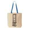 Natural Tote with Contrast-Color Handles Thumbnail