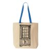 Natural Tote with Contrast-Color Handles Thumbnail